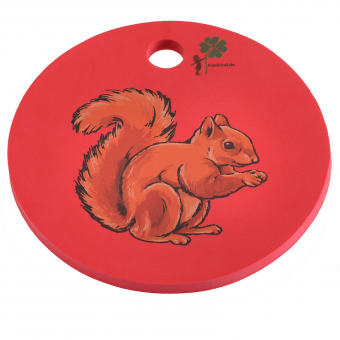 B-WARE Waldkindergarten-Sitzkissen, rot mit Eichhörnchen 